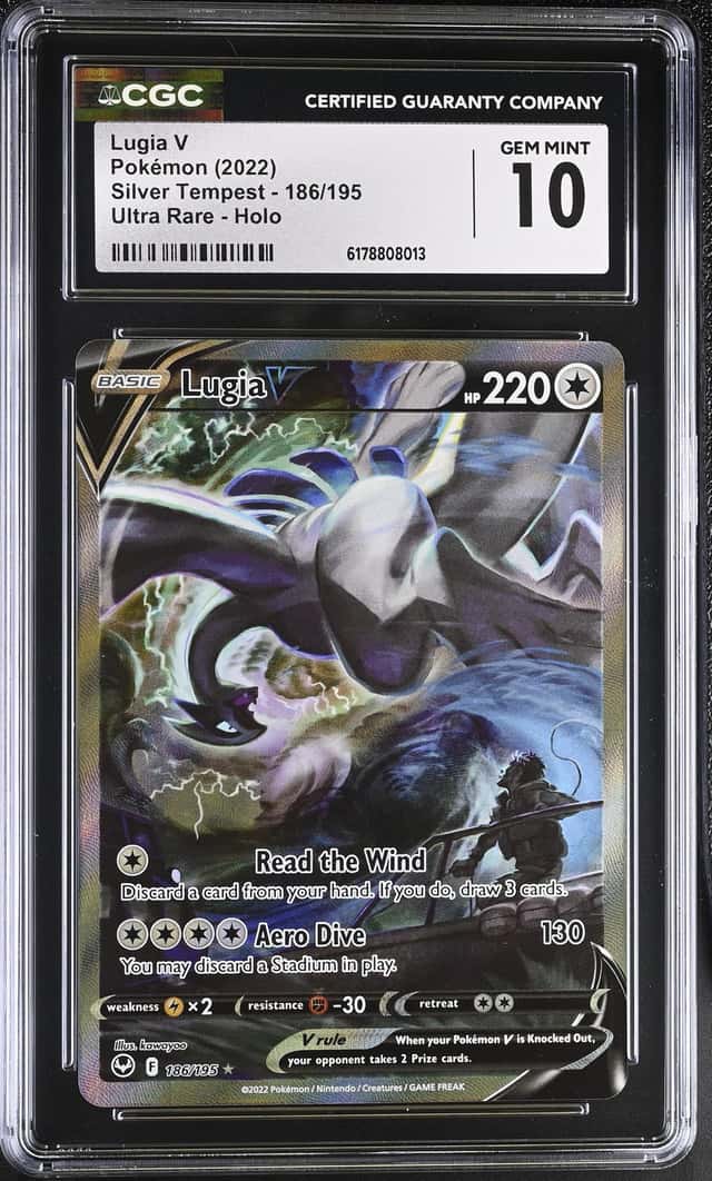 2022 Pokemon Silver Tempest #186/195 Lugia V Holo CGC 10 GEM MINT