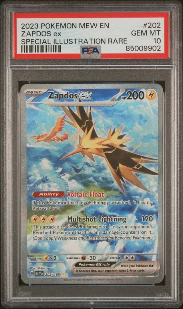 2023 Pokemon SV 151 Zapdos ex Special Illustration Rare #202/165 PSA 10 GEM MINT
