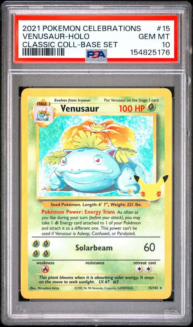 Pokemon Venusaur 15/102 Celebrations Classic Collection Holo 2021 PSA 10