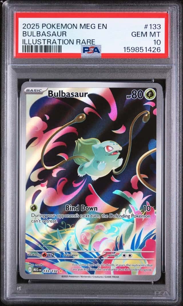 2025 POKEMON MEG EN-MEGA EVOLUTION ILLUSTRATION RARE #133 BULBASAUR PSA 10