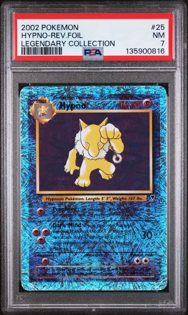 Hypno Reverse Holo  #25 2002 Pokemon Legendary Coll. PSA 7
