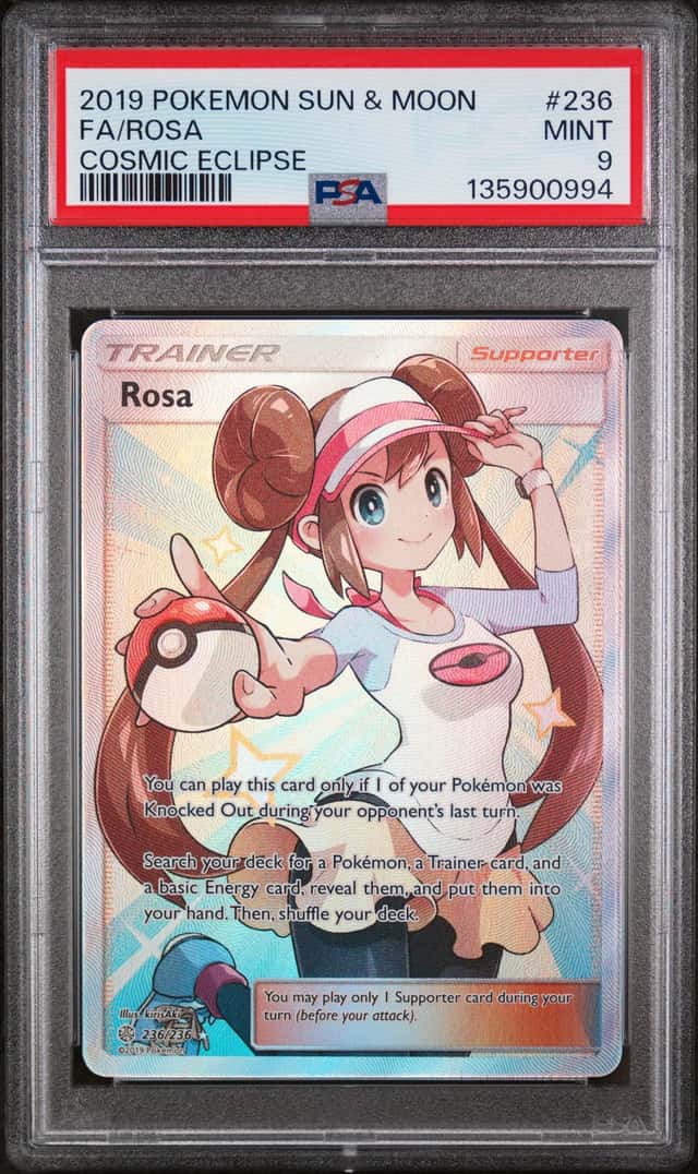 PSA 9 Rosa #236 2019 Pokemon Sun & Moon Cosmic Eclipse