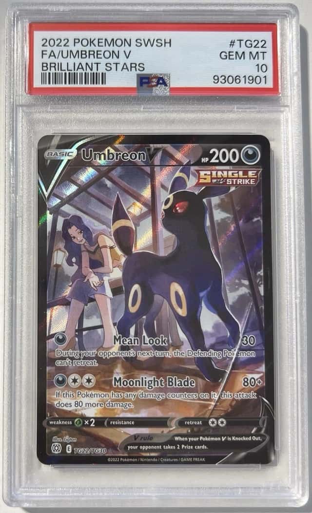 Umbreon V PSA 10 TG22/TG30 Brilliant Stars Trainer Gallery Pokemon READ