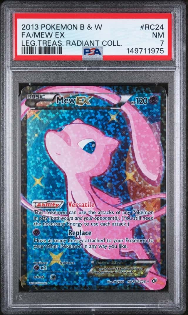 Pokemon Mew EX Legendary Treasures Radiant Coll. Full Art RC24/RC25 PSA 7