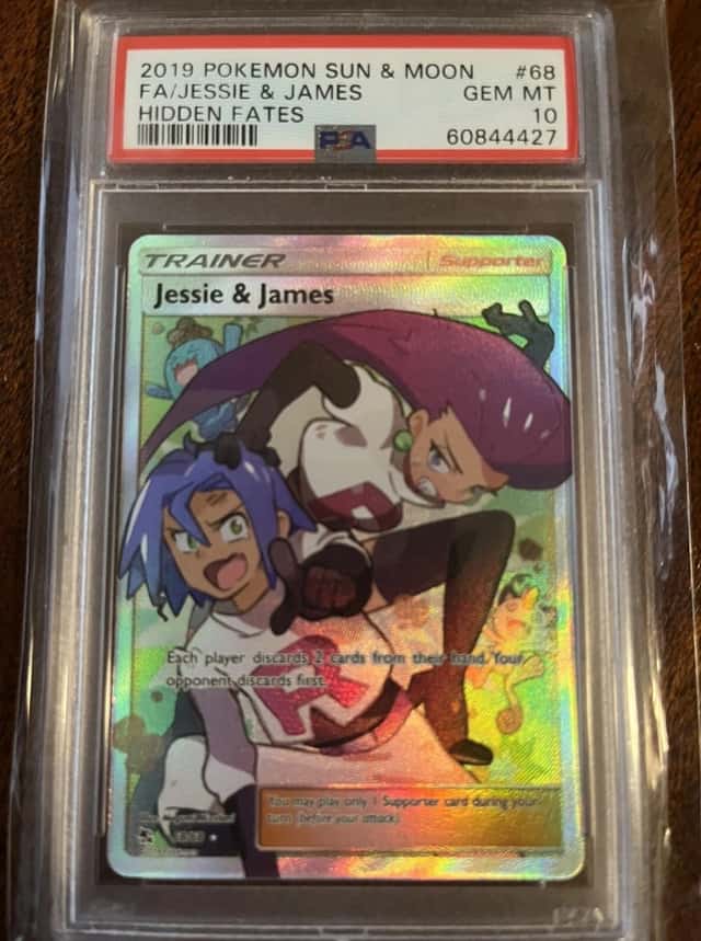 Pokemon Jessie & James Hidden Fates Ultra Rare #68 PSA 10 Gem Mint -309