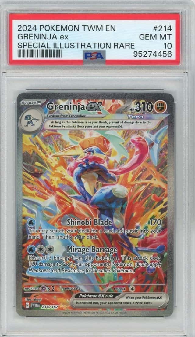 PSA 10 - GRENINJA ex 214/167 - SPECIAL ILLUSTRATION RARE - POKEMON TWM 2024