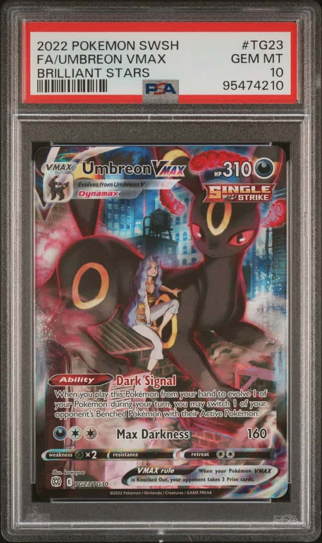 2022 Pokemon Umbreon VMAX Trainer Gallery Secret Rare #TG23/TG30 PSA 10