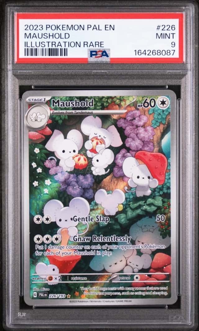 2023 POKEMON PAL EN-PALDEA EVOLVED ILLUSTRATION RARE #226 MAUSHOLD PSA 9
