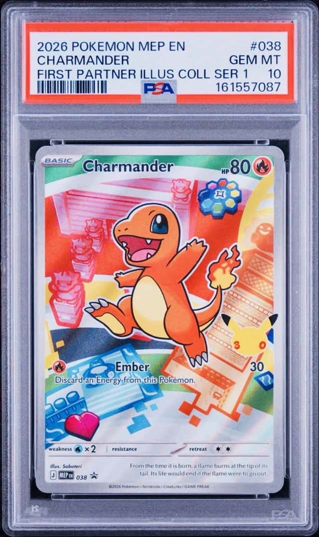2026 POKEMON FIRST PARTNER SERIES 1 #038 CHARMANDER HOLO PSA 10 GEM MINT 💎