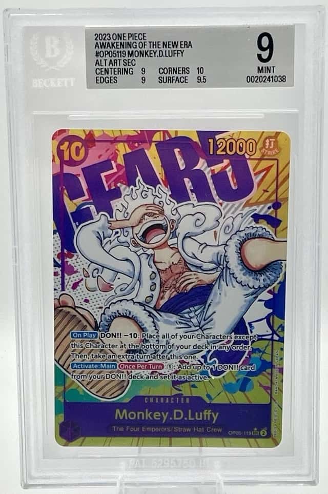 Monkey.D.Luffy (119) (Alternate Art) OP05-119 Awakening of the New Era BGS 9