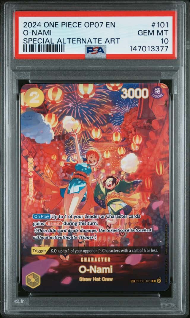 2024 One Piece OP07 EN O-Nami Special Alternate Art #OP06-101 PSA 10 GEM MINT