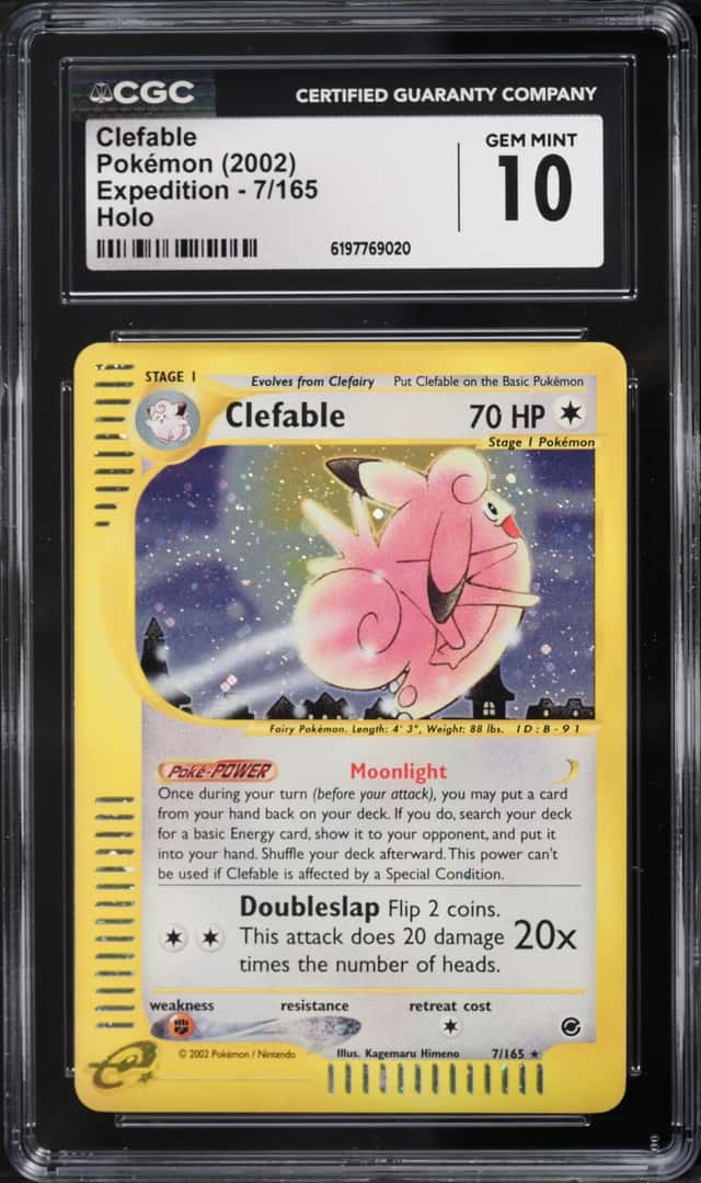 2002 Pokemon Expedition Holo Clefable #7 CGC 10 GEM MINT