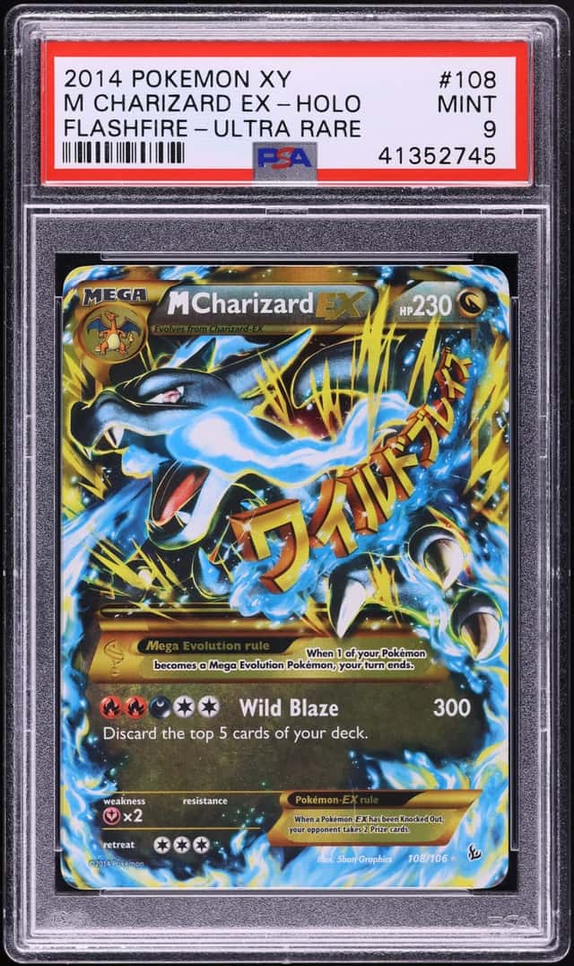 2014 Pokemon XY Flashfire Holo M Charizard EX #108 PSA 9 MINT