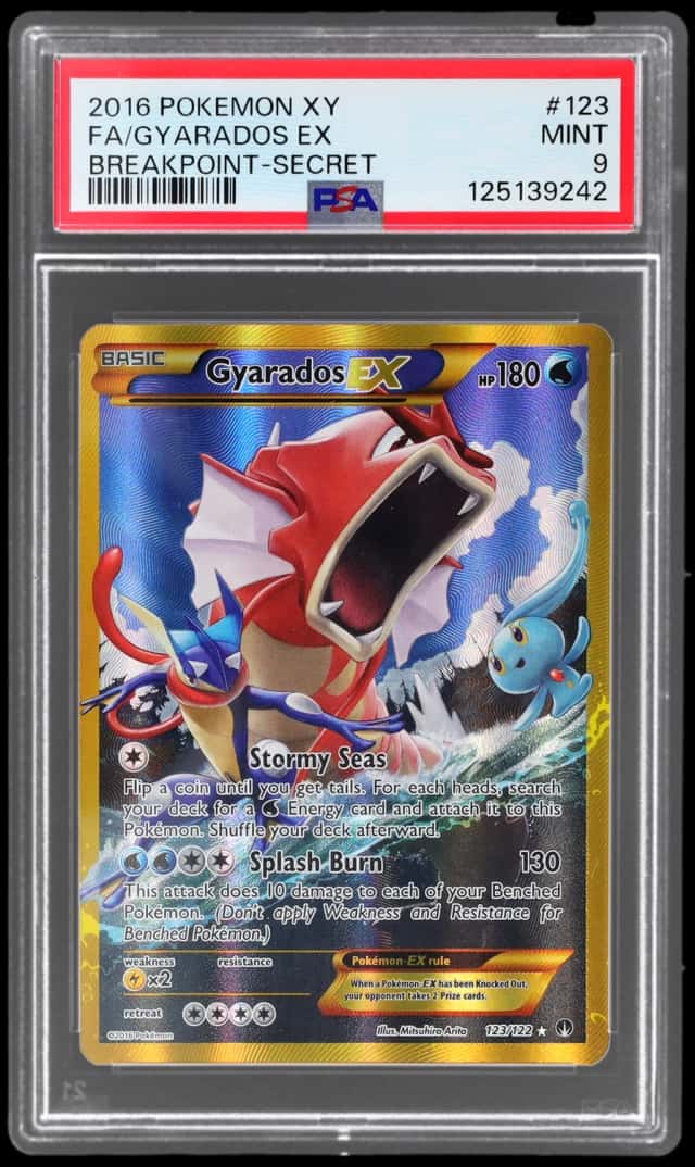 2016 Pokemon XY Breakpoint Secret Rare Gyarados Ex #123