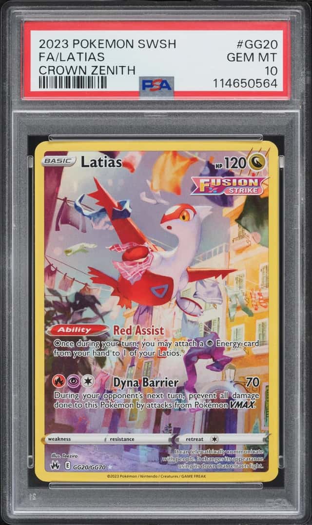 2023 Pokemon Sword & Shield Crown Zenith Full Art Latias #GG20 PSA 10 GEM MINT