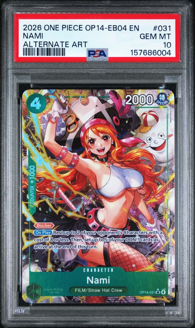 One Piece OP14 EB04 Nami Alternate Art #031 PSA 10 GEM MINT
