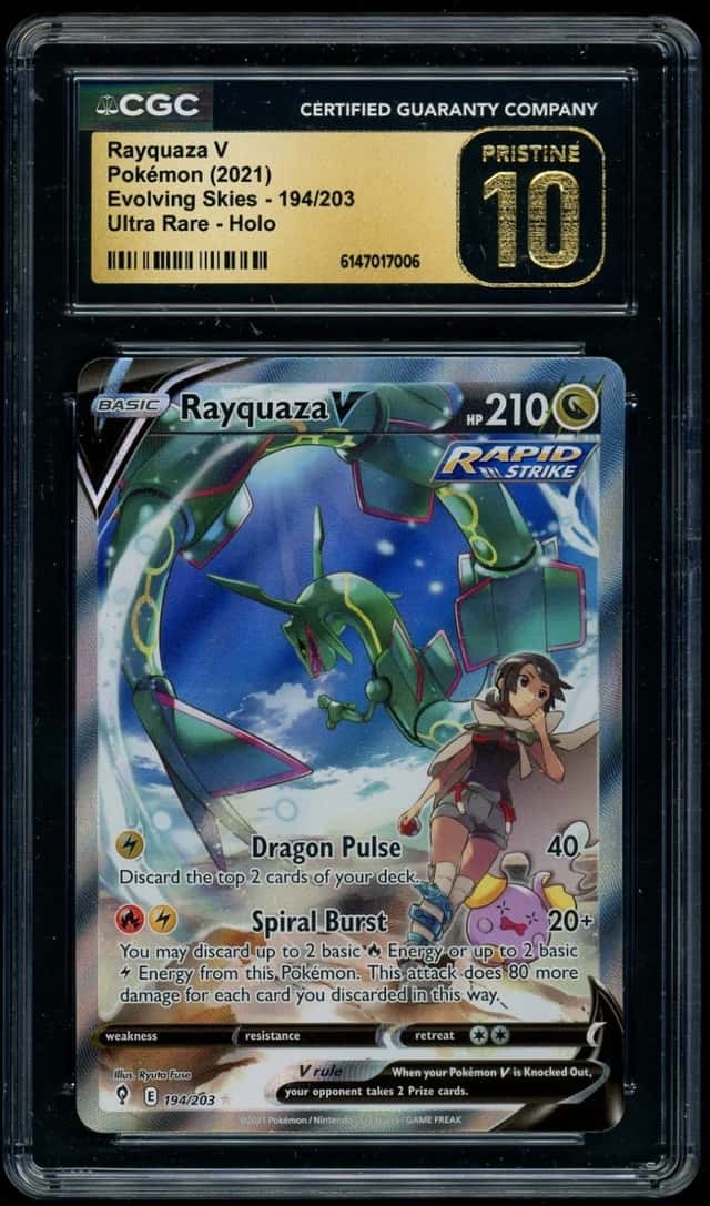 Pokémon Rayquaza V 2021 Evolving Skies 194/203 Ultra Rare Holo CGC PRISTINE 10