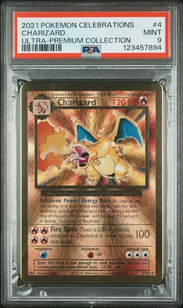 POKEMON CHARIZARD 2021 CELEBRATIONS ULTRA-PREM COL #4 PSA 9