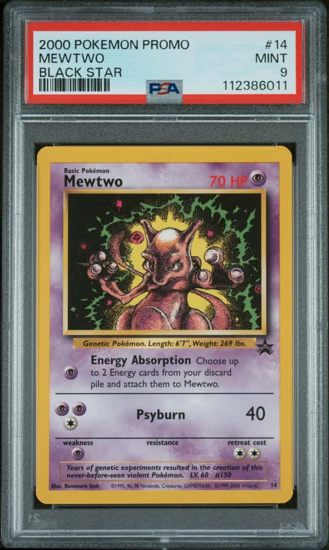 2000 POKEMON PROMO BLACK STAR #14 MEWTWO PSA 9