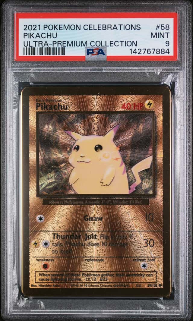 2021 POKEMON ULTRA PREMIUM CELEBRATION COLLECTION #58 PIKACHU PSA 9 
