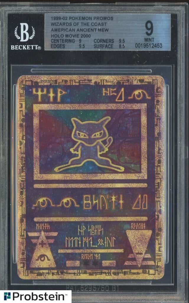 1999-02 Pokemon Promos WOTC American Ancient Mew Holo Movie 2000 BGS 9