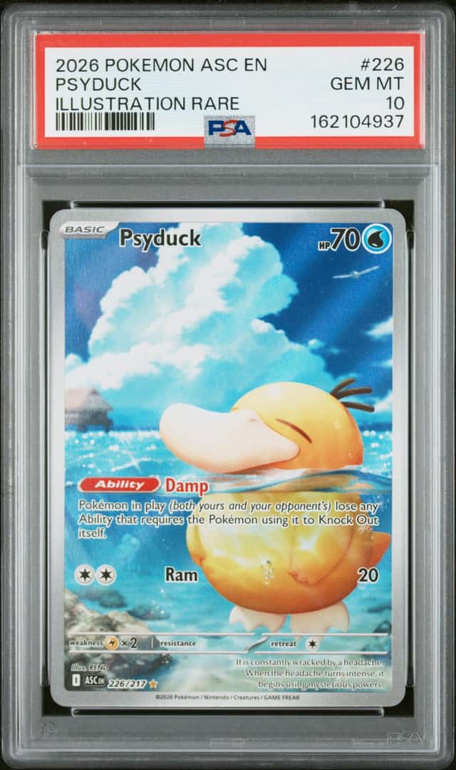 2026 Pokemon Ascended Heroes Psyduck Illustration Rare #226/217 PSA 10 GEM MINT
