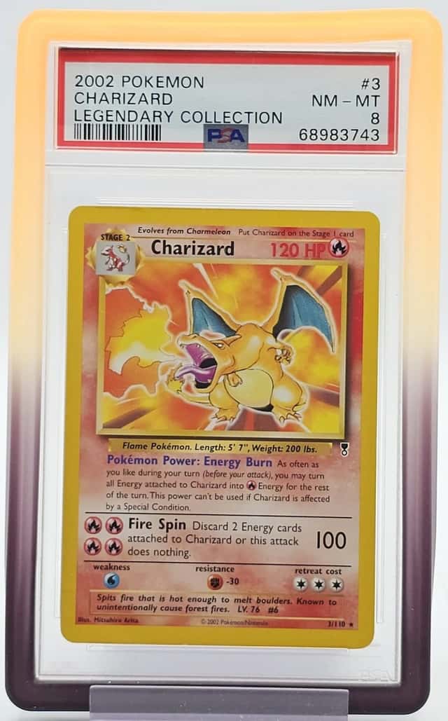 CHARIZARD 2002 POKEMON LEGENDARY COLLECTION #3 HOLO PSA 8 Q7217-2