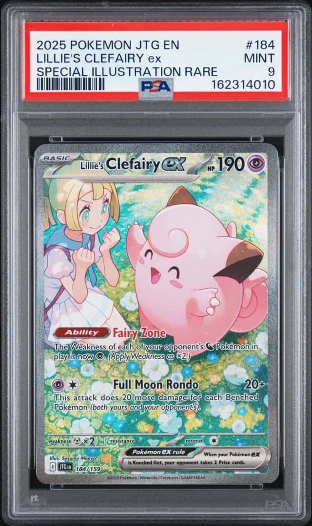 2025 POKEMON JOURNEY TOGETHER SPECIAL ILLUSTRATION LILLIE'S CLEFAIRY EX PSA 9