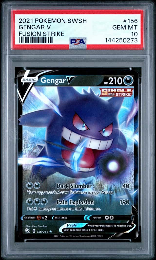2021 Pokémon Fusion Strike Gengar V 156/264 PSA 10