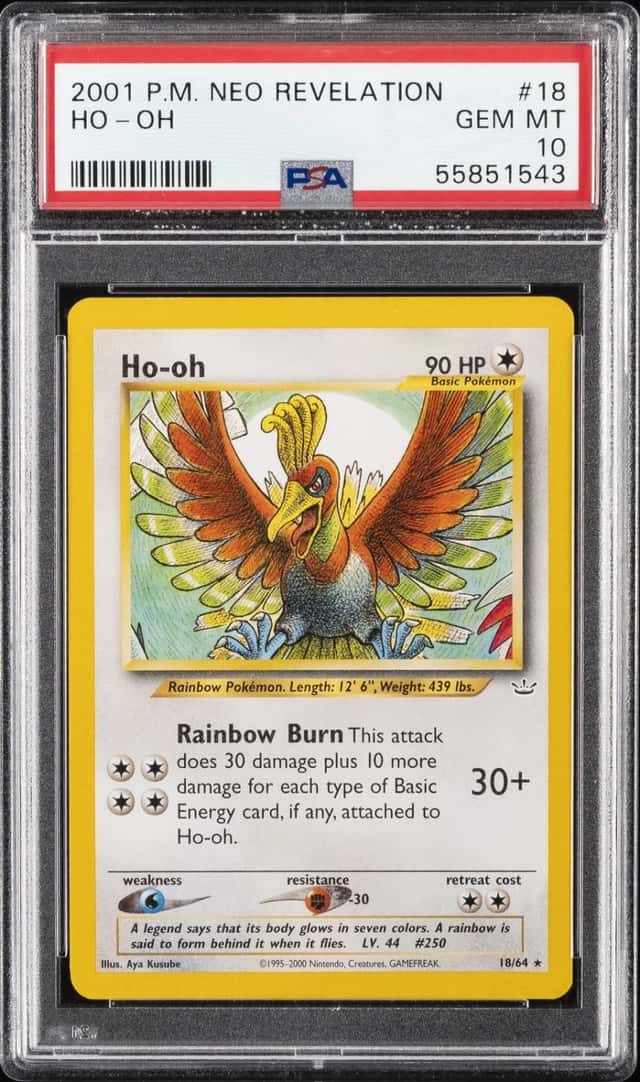 2001 POKEMON NEO REVELATION #18 HO-OH PSA 10