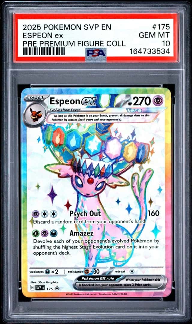 2025 POKEMON SVP PROMO PREMIUM FIGURE COLLECTION #175 ESPEON EX PSA 10