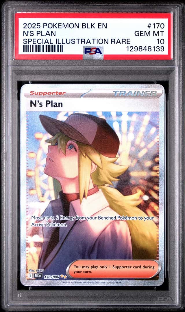 2025 Pokemon Black Bolt N's Plan Special Illustration Rare #170/086 PSA 10