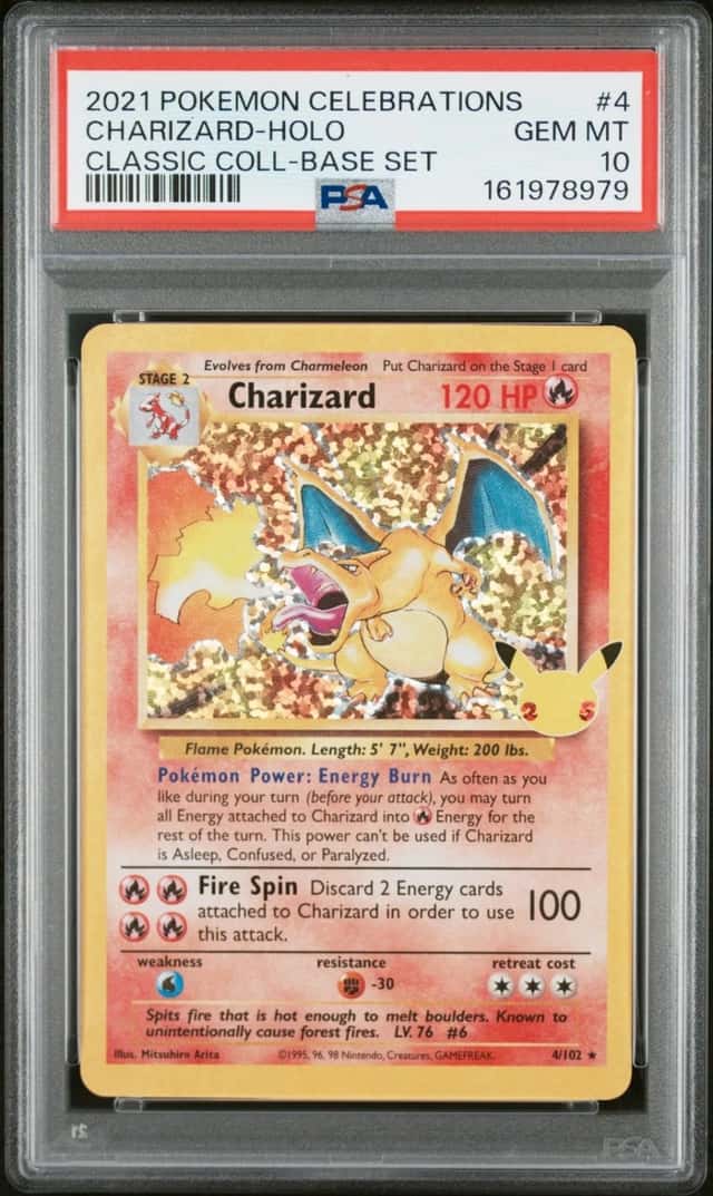 2021 POKEMON CELEBRATIONS CLASSIC COLLECTION #4 CHARIZARD-HOLO PSA 10
