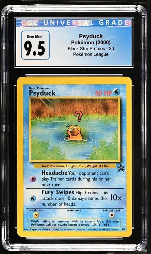 Pokemon Psyduck Black Star Promos 20 Pokemon League CGC 10 Gem Mint
