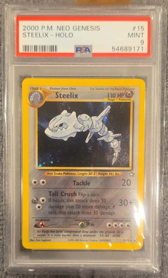 Wizards of the Coast Pokemon TCG Steelix Neo Genesis 15/111 Holo PSA 9