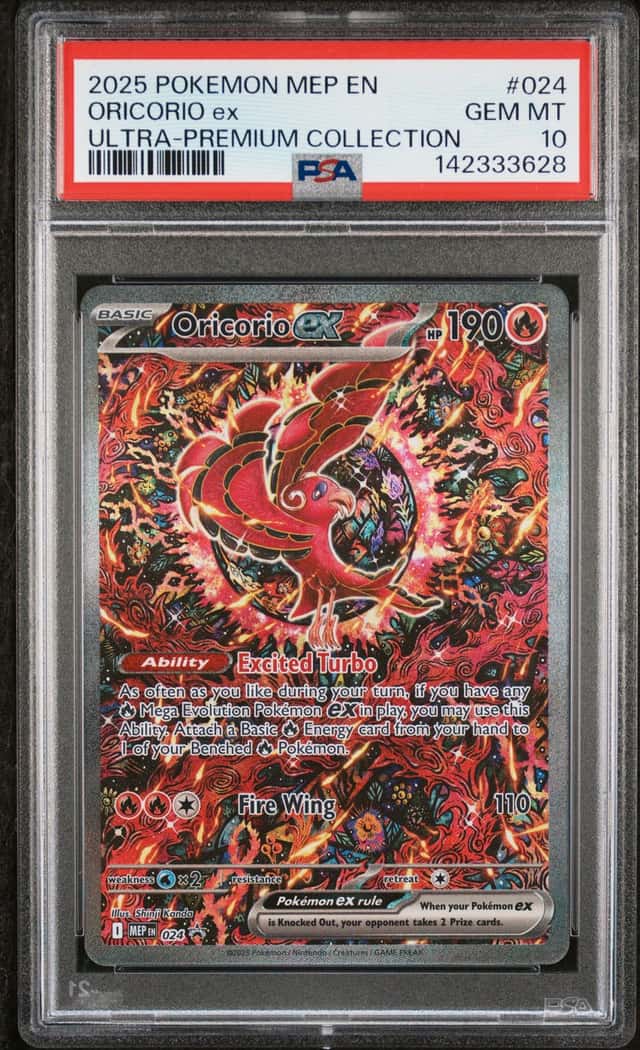 2025 Pokemon MEP Black Star Promos Oricorio ex Ultra Premium #024 PSA 10