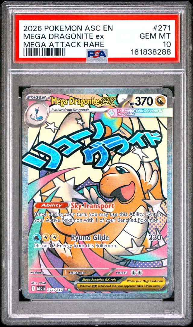 2026 POKEMON ASC EN-ASCENDED HEROES MEGA ATTACK RARE MEGA DRAGONITE EX PSA 10