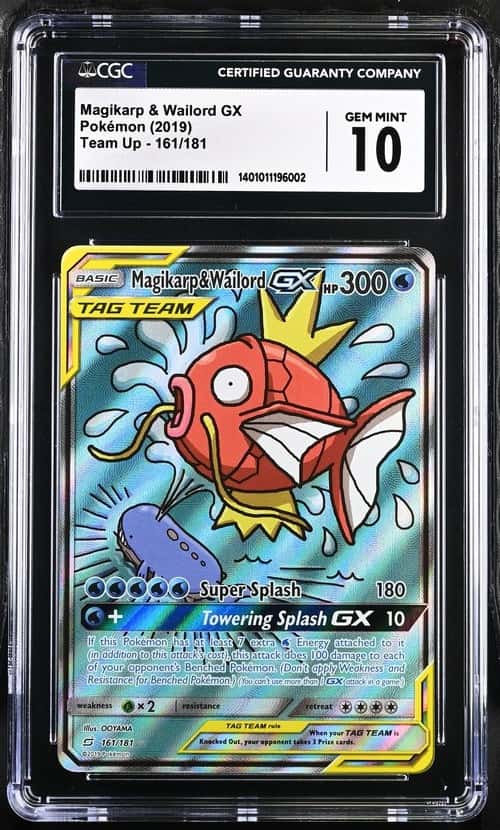 Pokemon Magikarp & Wailord Gx Team Up 161/181 Full Art CGC 10 Gem Mint