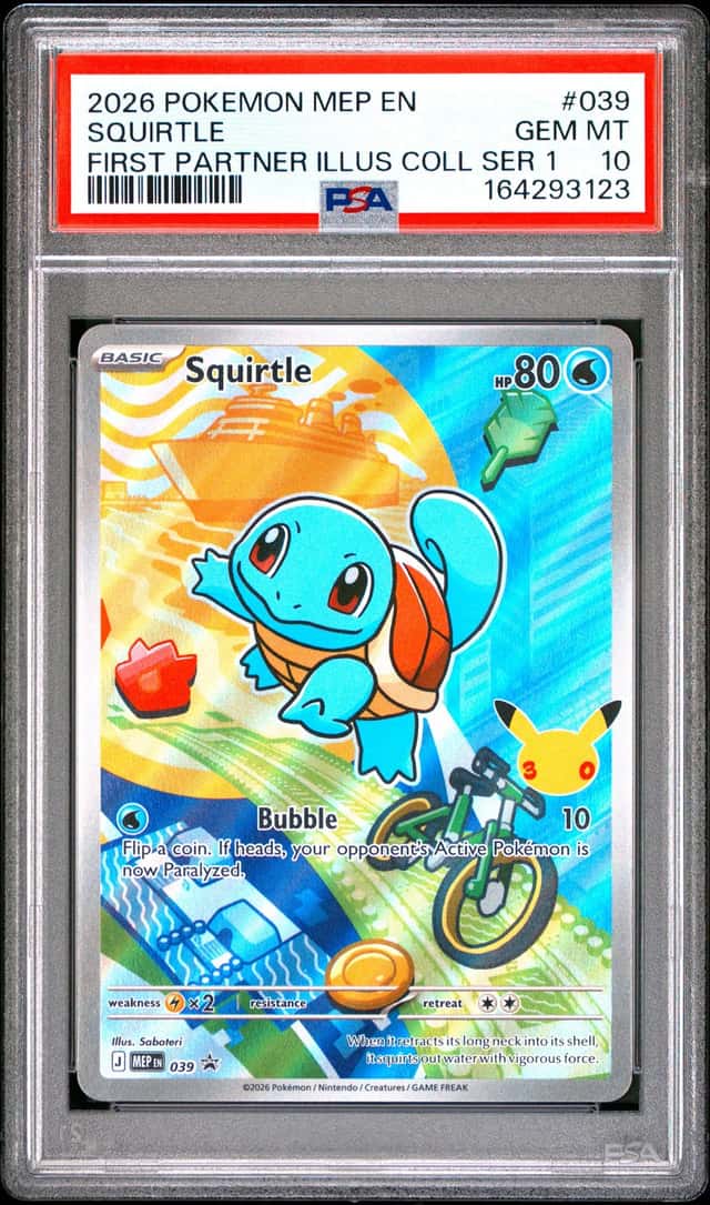 Pokemon Squirtle Promo 039 First Partner Illustration Coll. Series 1 PSA 10