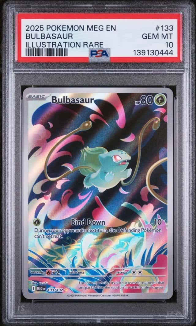 Pokemon Bulbasaur Mega Evolution 133/132 Illustration Rare PSA 10 Gem Mint