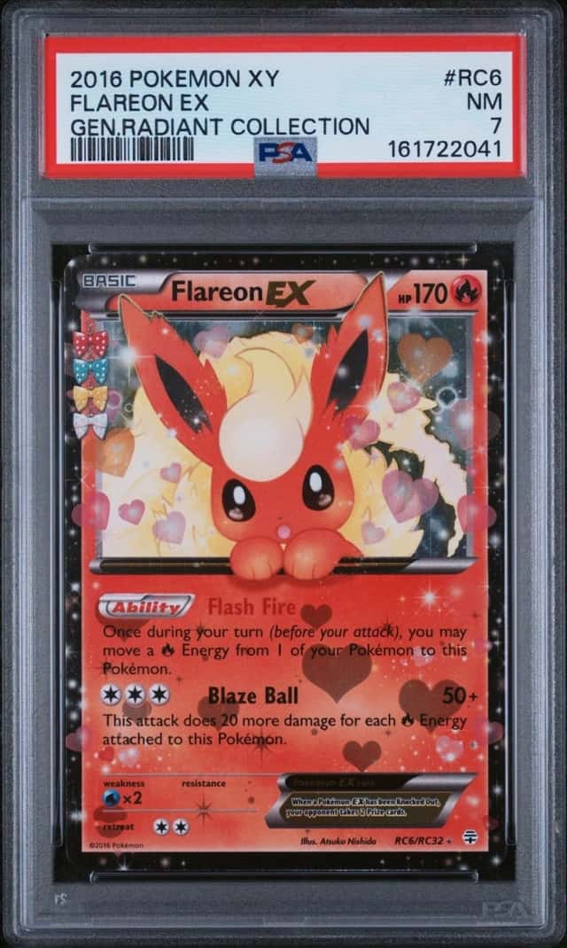 🔥2016 PSA 7 Flareon EX RC6/RC32 Pokemon Generations: Radiant Collection Holo🔥