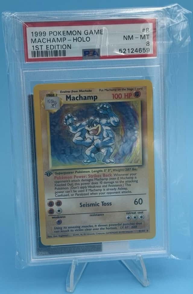 Pokemon Machamp 8/102 Deck Exclusives Holo 1st Edition EN PSA 8 1999
