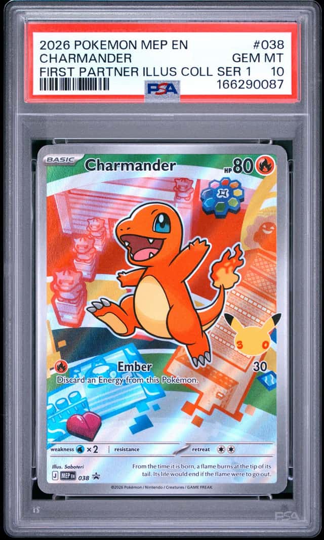 CHARMANDER FIRST PARTNER ILLUSTRATION COLLECTION SERIES 1 038 PSA 10 Q4444