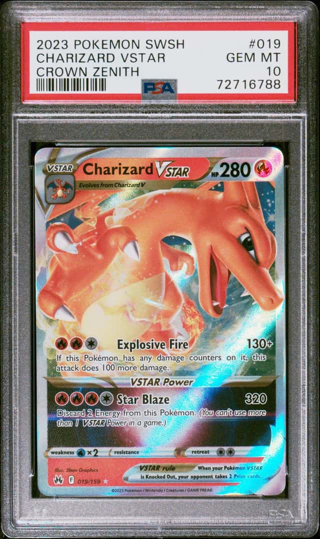 2023 Pokemon SWSH Crown Zenith Charizard VSTAR #019/159 PSA 10 GEM MINT GEM MINT