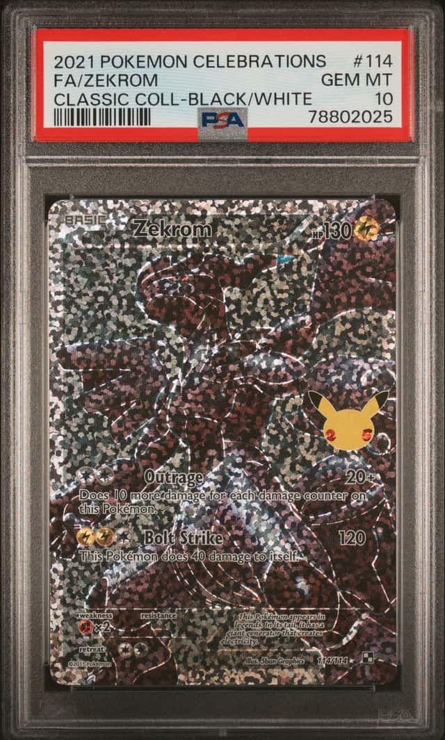 2021 Pokemon SWSH Celebrations Zekrom Classic Collection #114/114 PSA 10