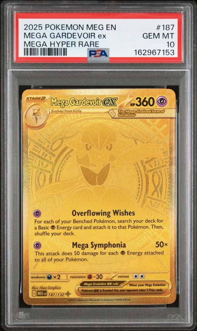 2025 POKEMON MEG EN-MEGA EVOLUTION MEGA HYPER RARE #187 MEGA GARDEVOIR EX PSA 10