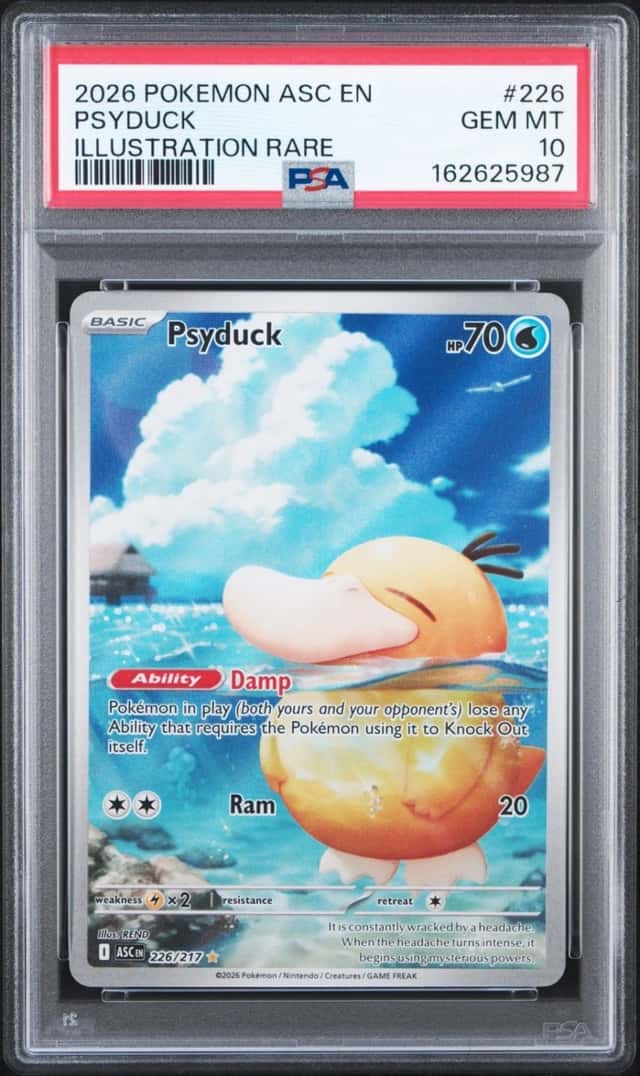 2026 POKEMON ASC EN-ASCENDED HEROES ILLUSTRATION RARE #226 PSYDUCK PSA 10