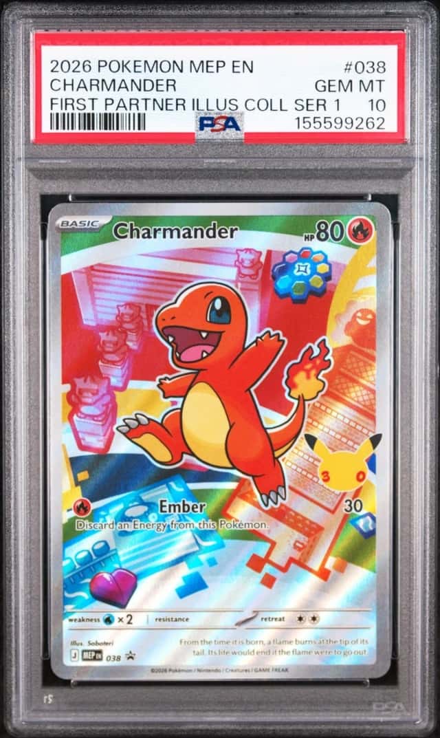 2026 POKEMON MEP FIRST PARTNER ILLUSTRATION COLLECTION #038 CHARMANDER PSA 10