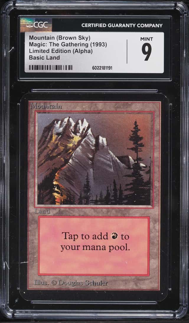 1993 Magic The Gathering MTG Alpha Brown Sky Mountain CGC 9 MINT