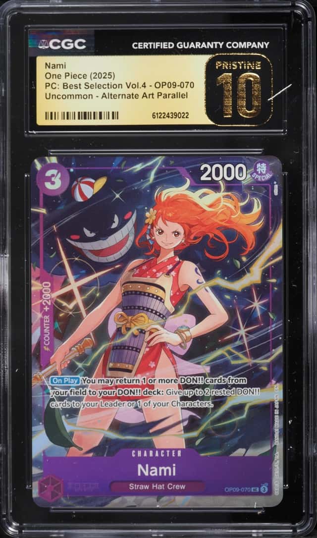 2025 One Piece Premium Collection Best Selection Vol. 4 Alt Art Nami #OP09-070 CGC 10 PRISTINE